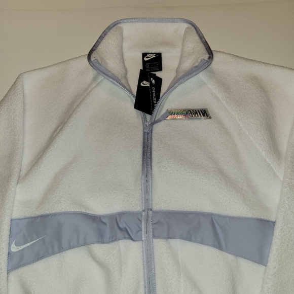 Nike Sportswear Women's Sherpa Jacket White - Picture 6 of 16